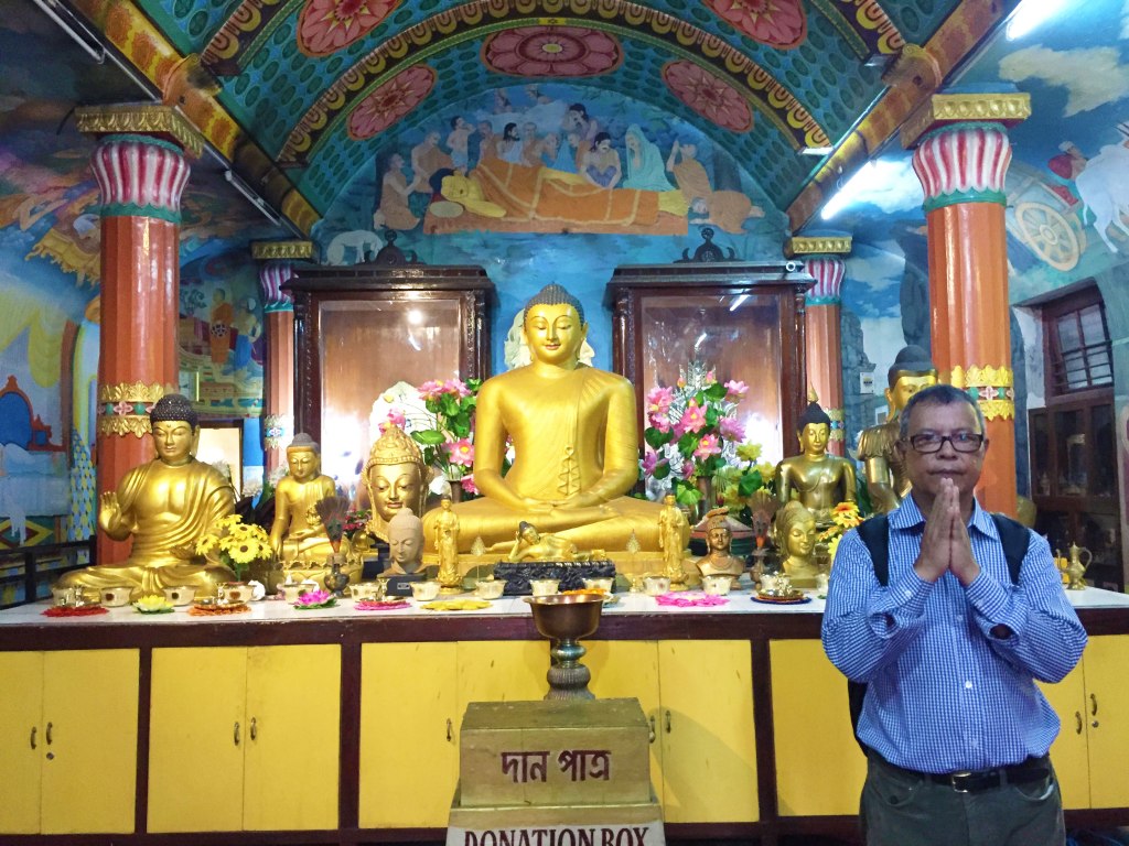 Travel destination to Kolkata, India. Mahabodhi Society Temple.