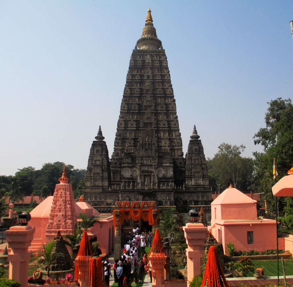 Travel destination to Bodhgaya, India. Mahabodhi Temple.