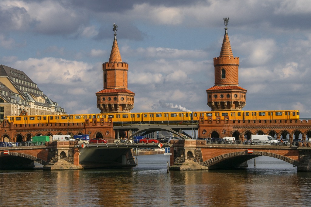 Oberbaumbrücke over the Spree River, Berlin.