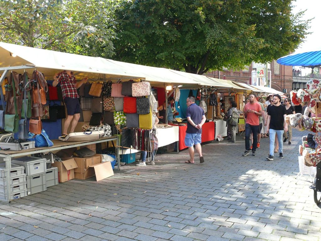 Flea Market at Hackescher Markt, Mitte, Berlin, Germany.