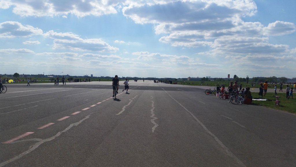 Tempelhof Flughafen runway, south Berlin, Germany.